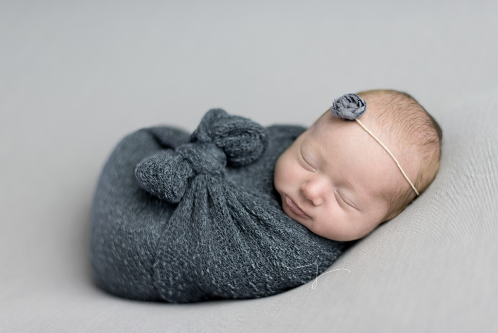 Newborn baby girl wrapped | Jewel Images Bend, Oregon Julia Kelleher Newborn Photographer